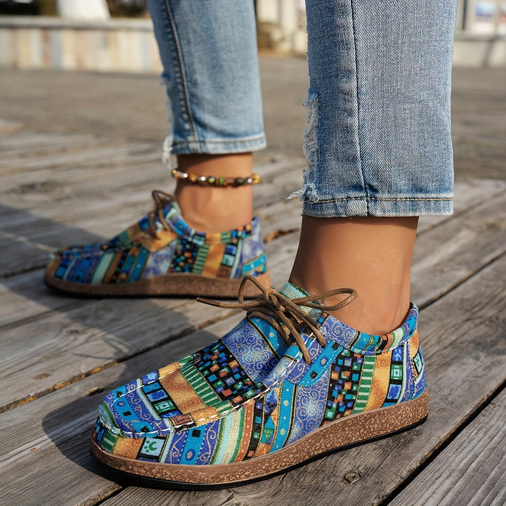 Women’s Vintage Boho Lace-Up Flats