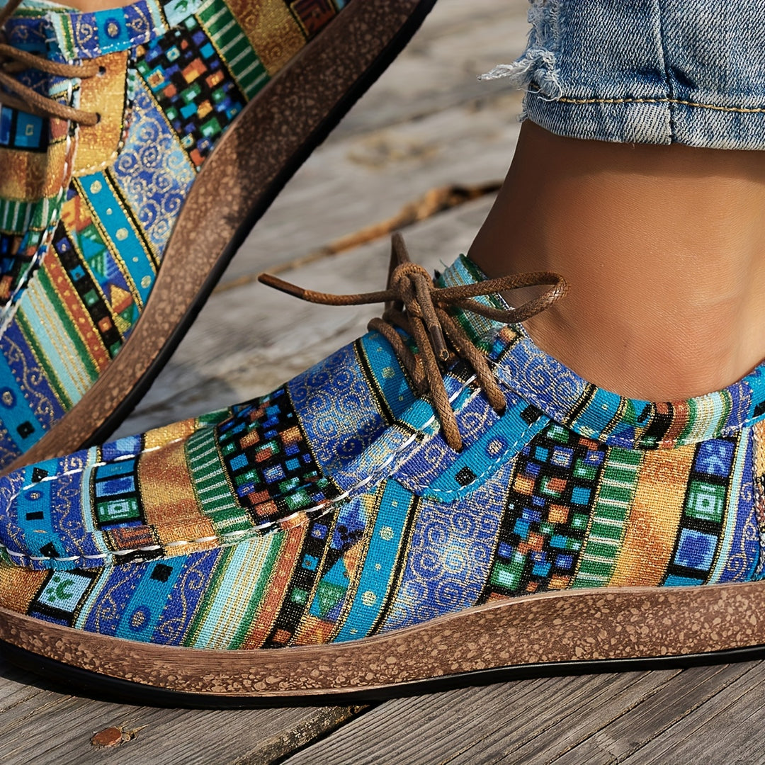 Women’s Vintage Boho Lace-Up Flats