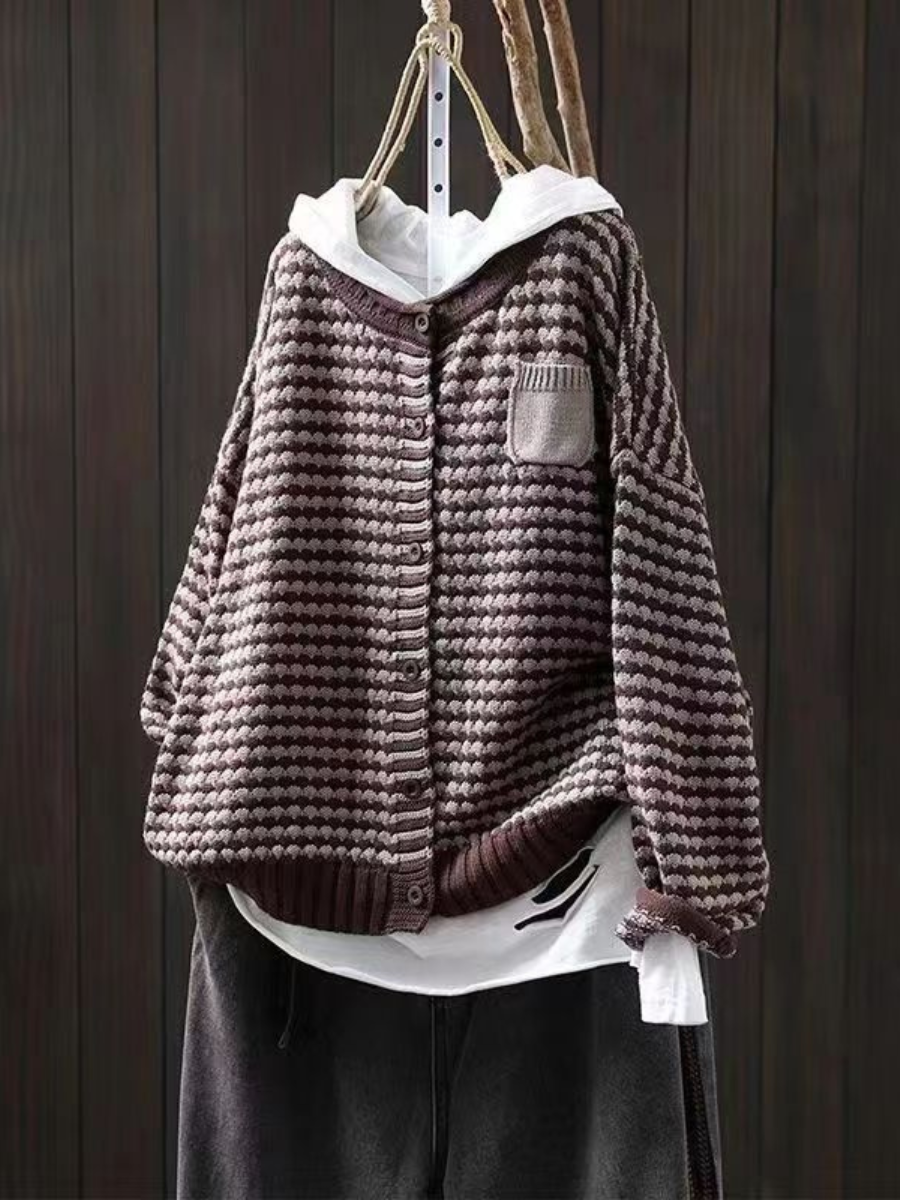 Celine | Textured Knitted Cardigan