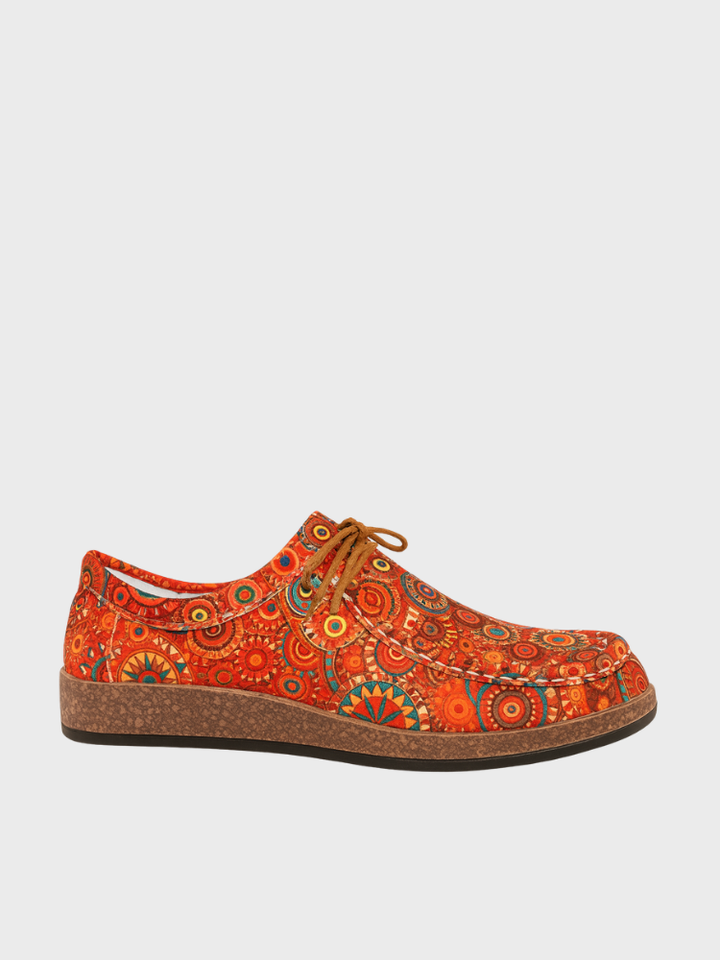 Women’s Vintage Floral Lace-Up Sneakers