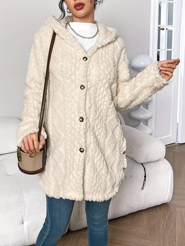Women's Plush Hooded Cardigan