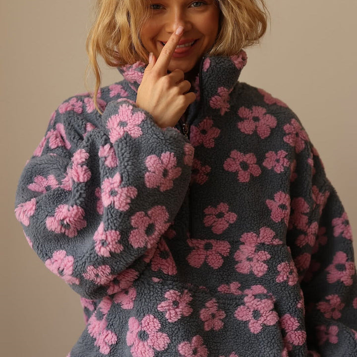 Women's Flower Fleece Jacket