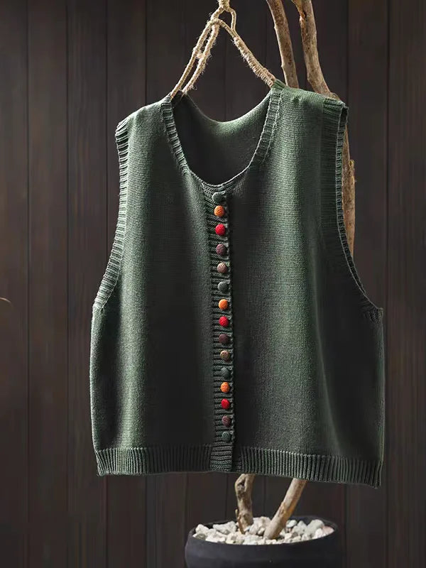 Rosalie | Knitted Button Vest