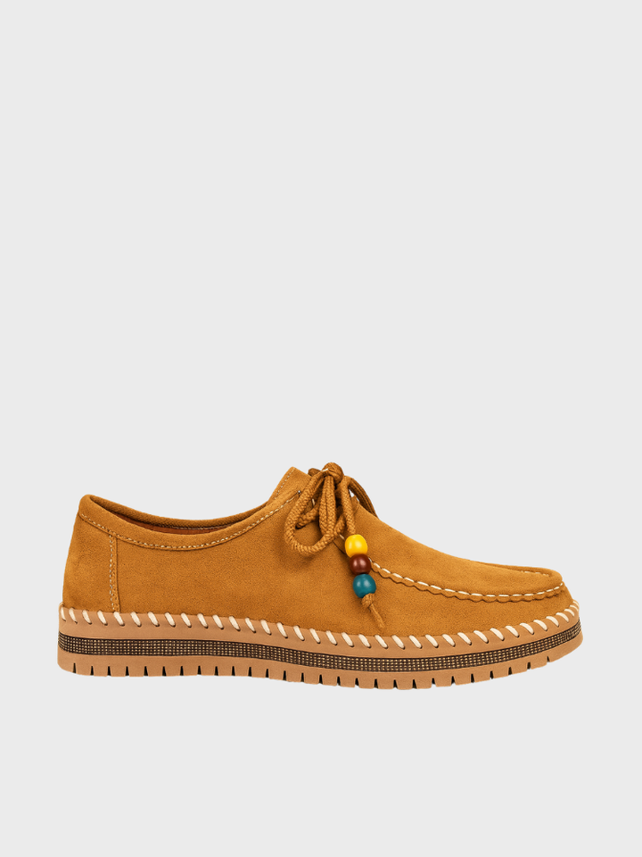 Women’s Vintage Beaded Lace-Up Sneakers