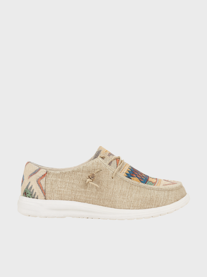 Women’s Vintage Ethnic Lace-Up Sneakers