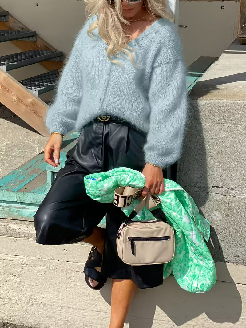 Women's Long Sleeve Knitted Sweater