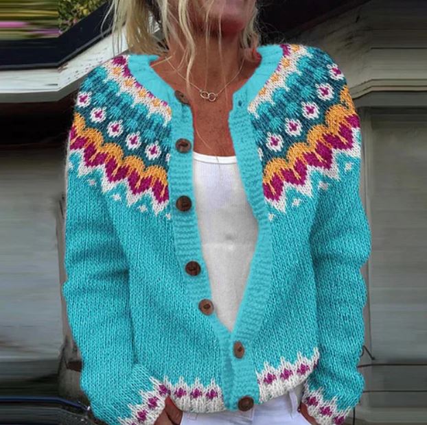 Lorie | Geometric Knitted Cardigan