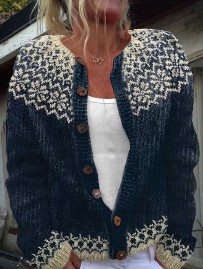 Katie | Vintage Knitted Wool Cardigan